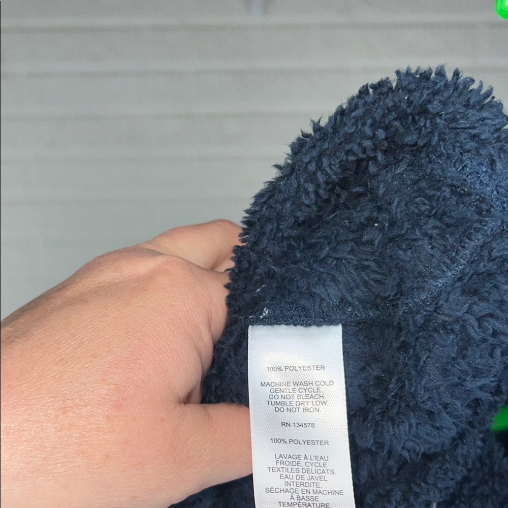 Vineyard Vines Navy Sherpa Quarter-Zip Pullover Sweater - Picture 4 of 4
